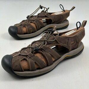 Keen Kanyon Sandals Men's 11.5 Brown Orange Waterproof Hiking Outdoors Shoes‎
